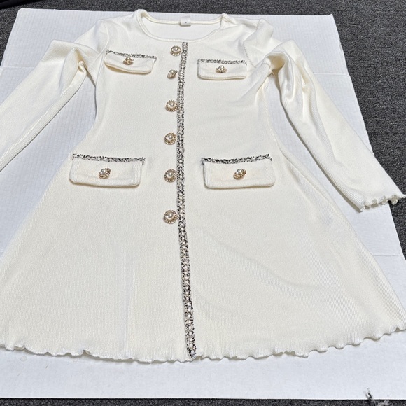 SHEIN Other - SHEIN Cream Ribbed Knit Top